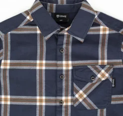 Urberg Flanell Shirt Jr Blue Nights/deep Lichen Green
