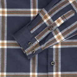 Urberg Flanell Shirt Jr Blue Nights/deep Lichen Green