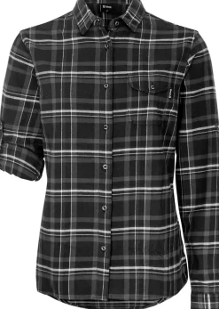Urberg Flannel Ls W Strap Shirt Wmn Black Beauty