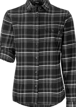 Urberg Flannel Ls W Strap Shirt Wmn Black Beauty