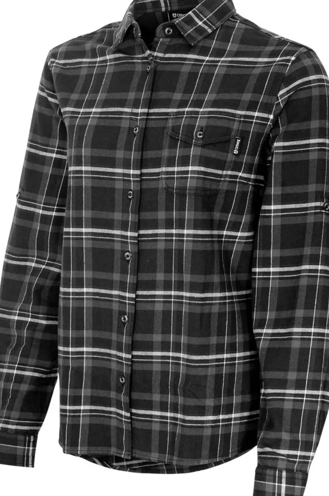 Urberg Flannel Ls W Strap Shirt Wmn Black Beauty