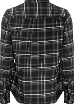 Urberg Flannel Ls W Strap Shirt Wmn Black Beauty