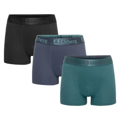 Urberg Juniors' Bamboo Boxers 3-Pack Black/Blue/Green