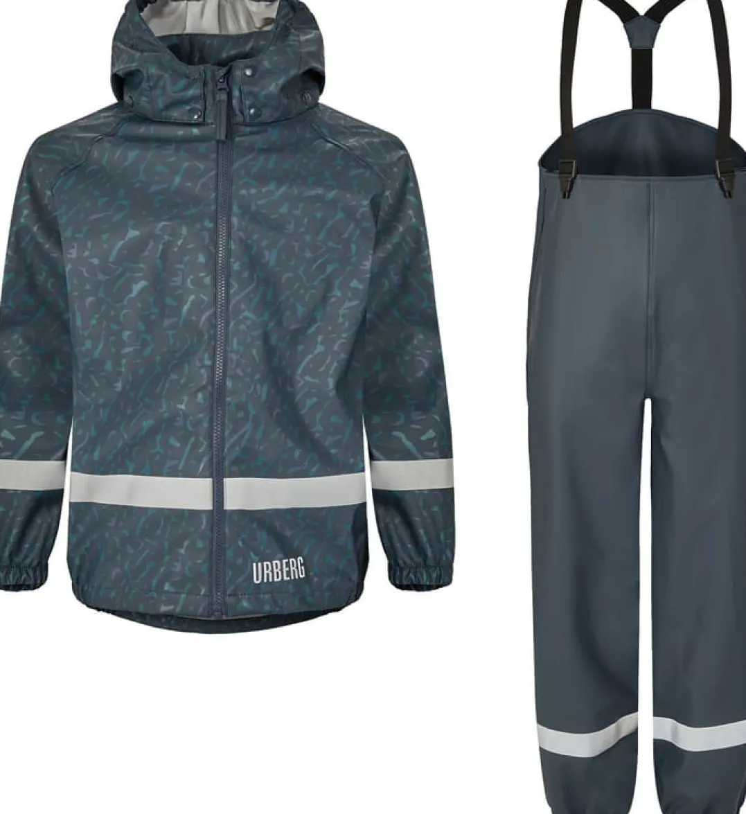Urberg Kids' Malme PU Rain Set Midnight Navy