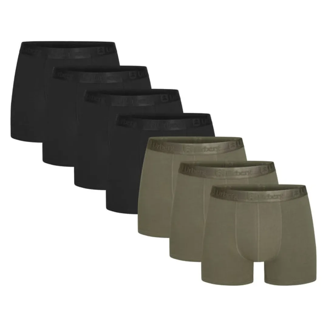 Urberg Men's Bamboo Boxers 7-Pack Black/Green