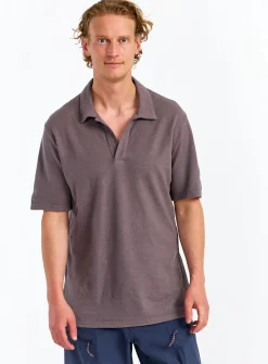 Urberg Men's Hemp Polo Tee Plum Kitten