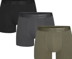 Urberg Men's Isane 3-pack Bamboo Boxers Grey/Black/Green