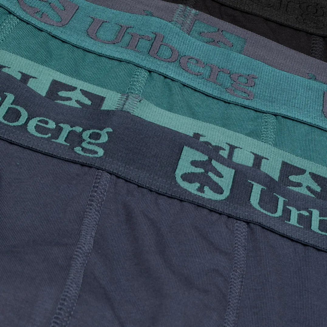 Urberg Men's Isane 3-pack Bamboo Boxers Black/Blue/Green