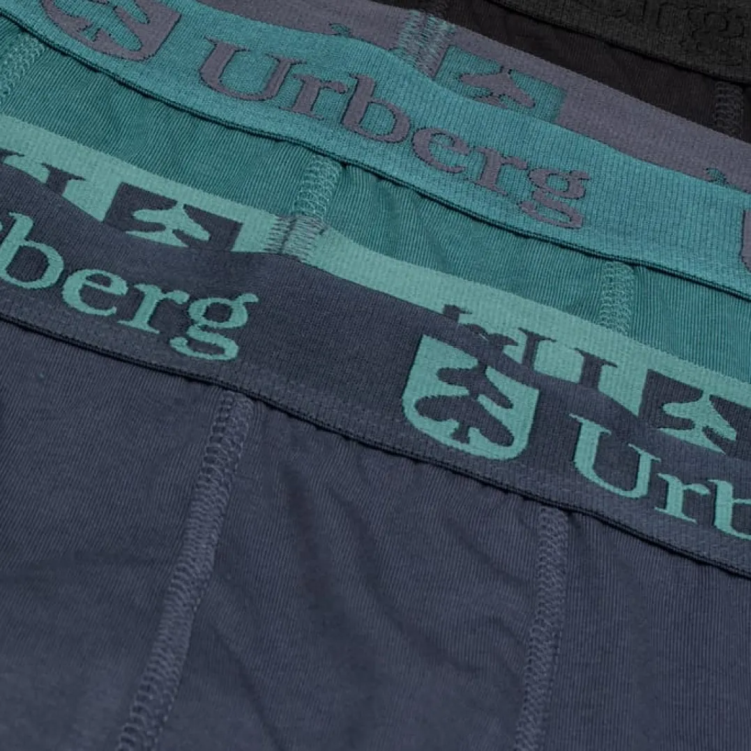 Urberg Men's Isane 3-pack Bamboo Boxers Black/Blue/Green