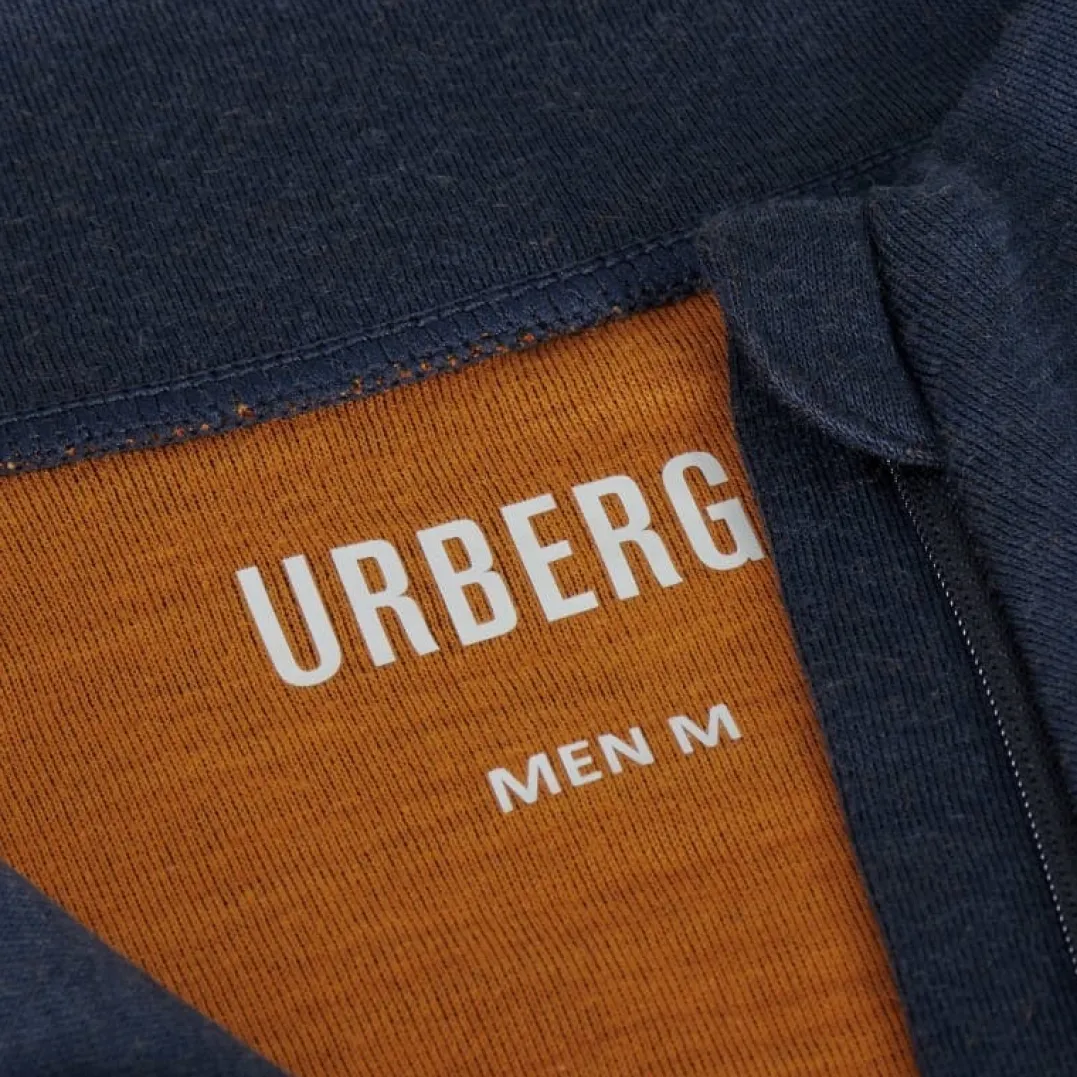 Urberg Men's Merino-Bamboo Base Layer Zip Top Dark Navy