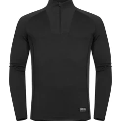 Urberg Men's Merino-Bamboo Base Layer Zip Top Black Beauty