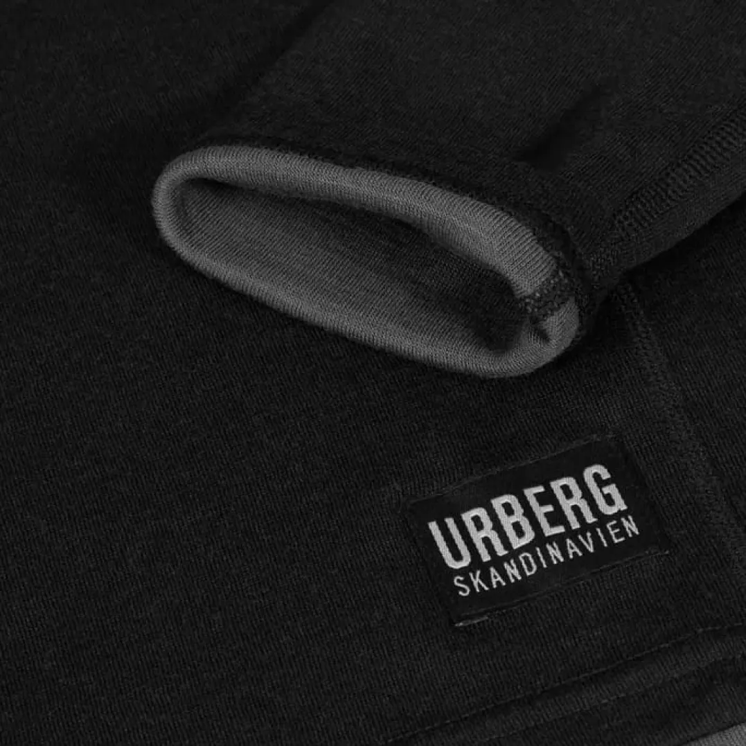 Urberg Men's Merino-Bamboo Base Layer Zip Top Black Beauty