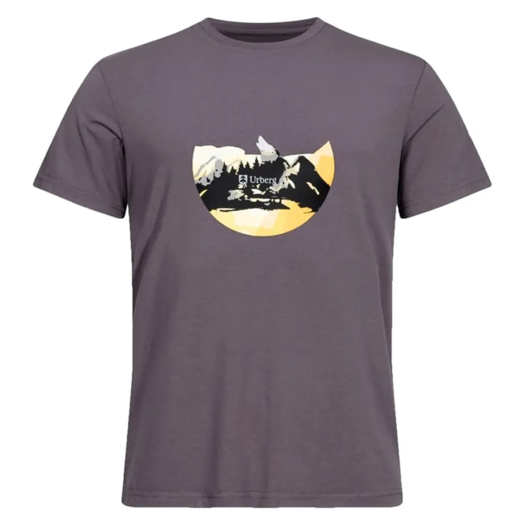 Urberg Men's Printed Tree Tee Plum Kitten/mountain