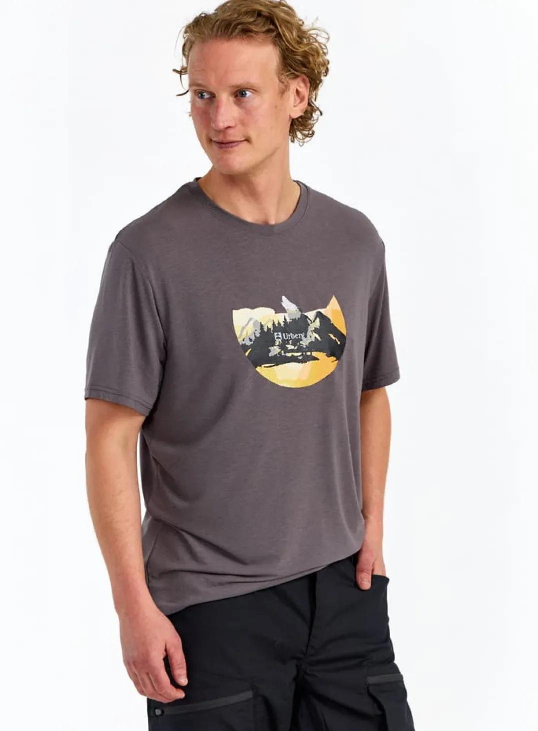 Urberg Men's Printed Tree Tee Plum Kitten/mountain