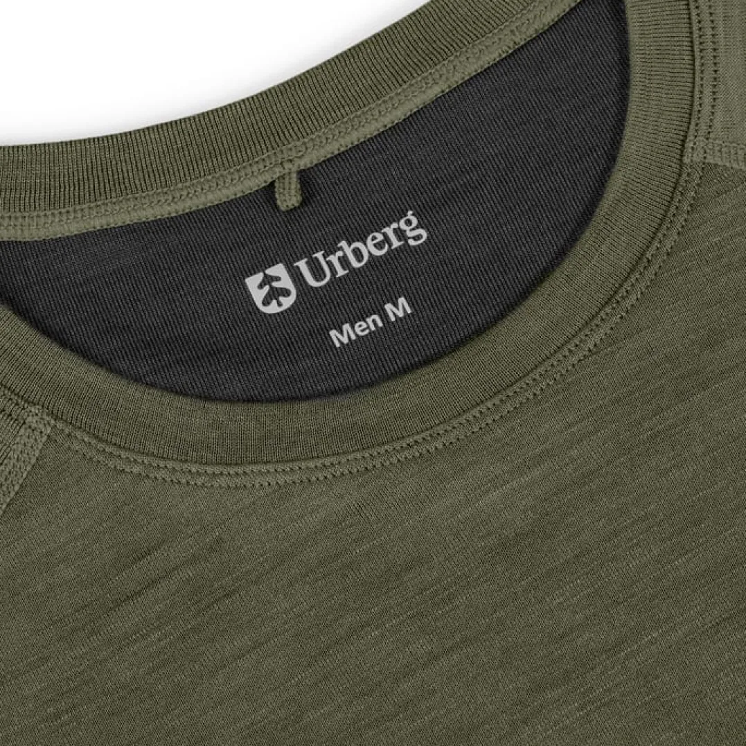 Urberg Merino-Bamboo Base Layer Top Men Deep Lichen Green