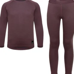 Urberg Merino-Bamboo Base Layer Set Jr Huckleberry/Blue Nights