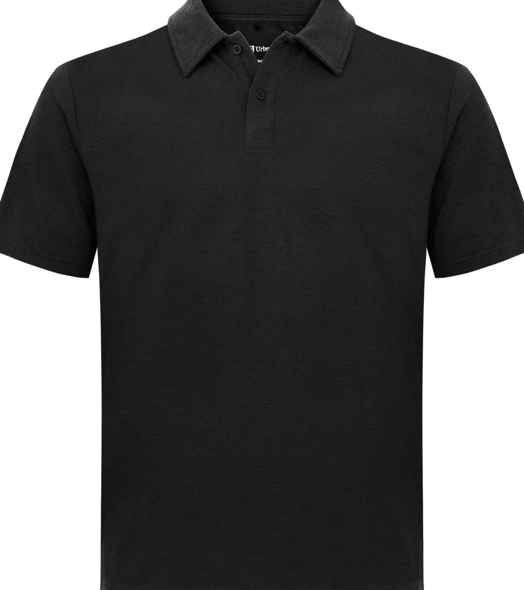 Urberg Merino Wool Polo Tee Men Black Beauty