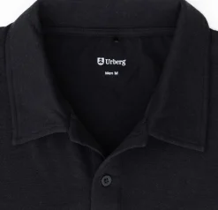 Urberg Merino Wool Polo Tee Men Black Beauty