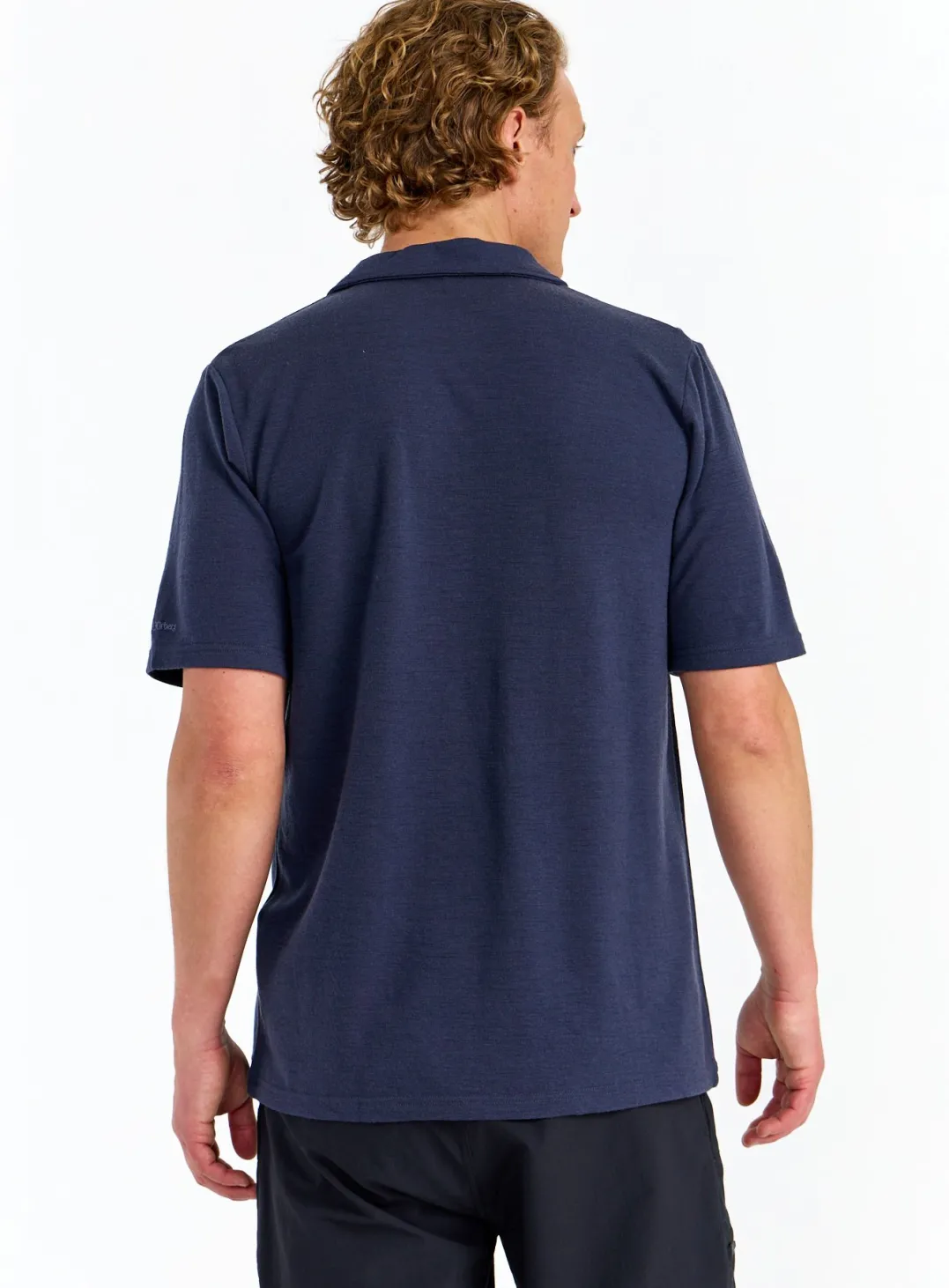 Urberg Merino Wool Polo Tee Men Black Beauty