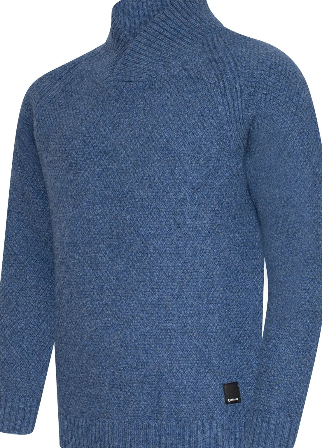 Urberg Moss Knit Sweater Men Blue Melange