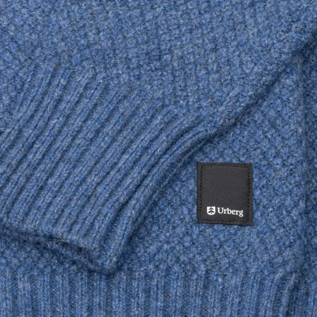 Urberg Moss Knit Sweater Men Blue Melange