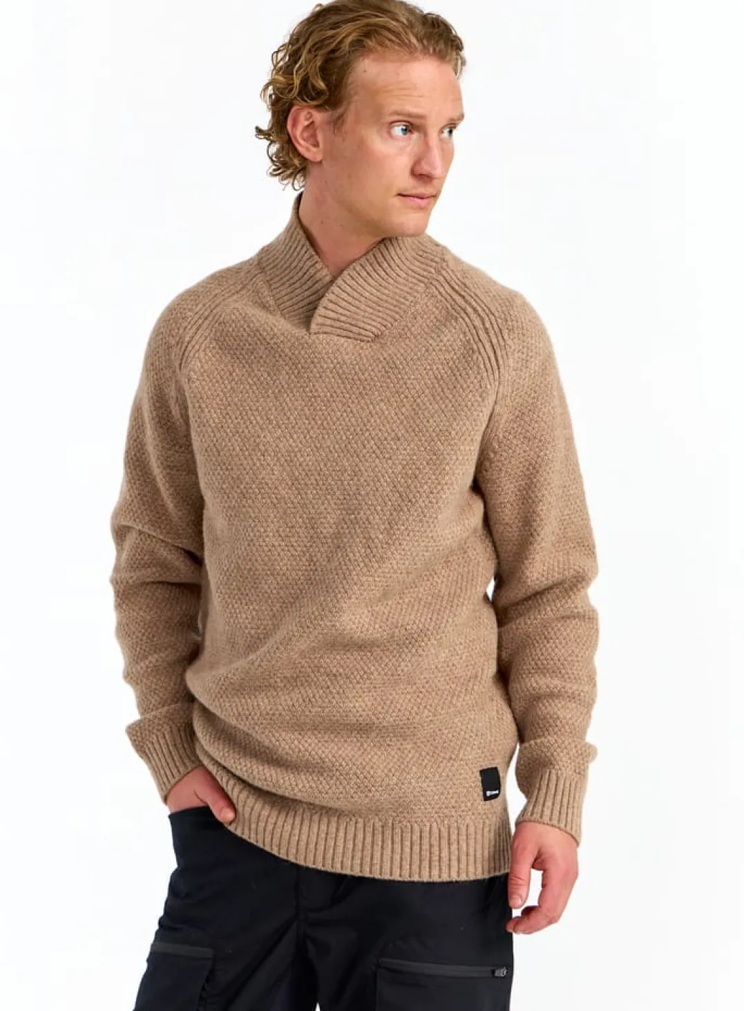 Urberg Moss Knit Sweater Men Blue Melange
