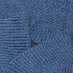 Urberg Moss Knit Sweater Men Blue Melange