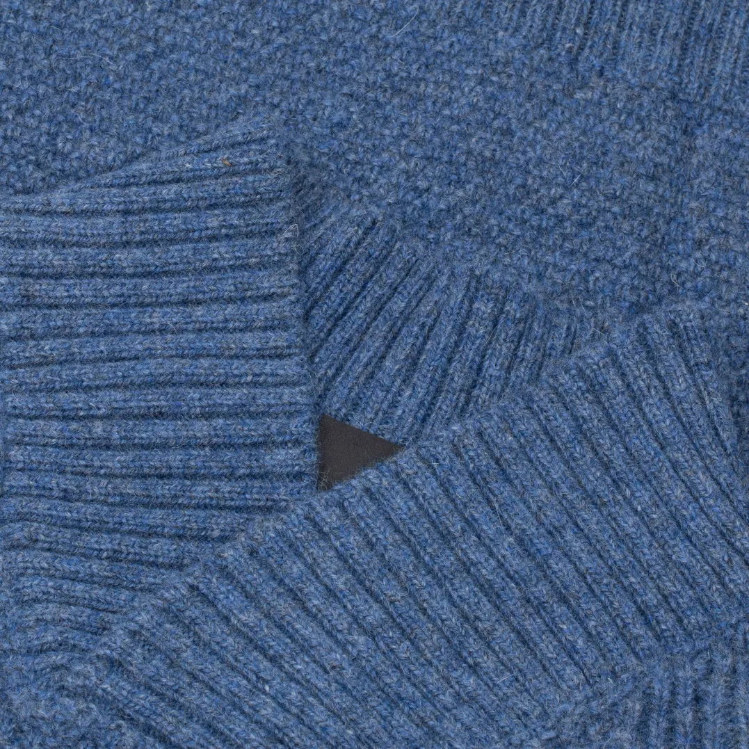 Urberg Moss Knit Sweater Men Blue Melange