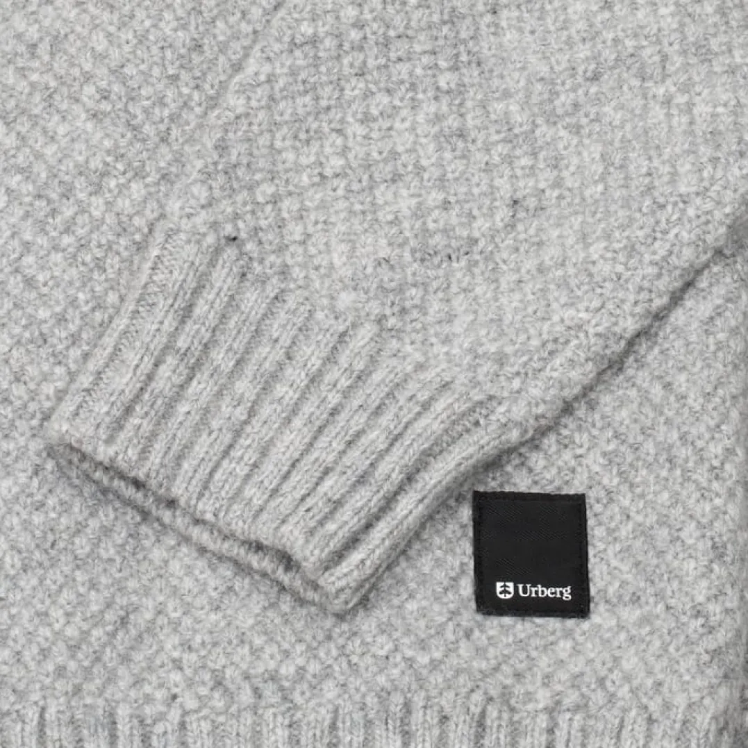 Urberg Moss Knit Sweater Men Lt. Greymelange