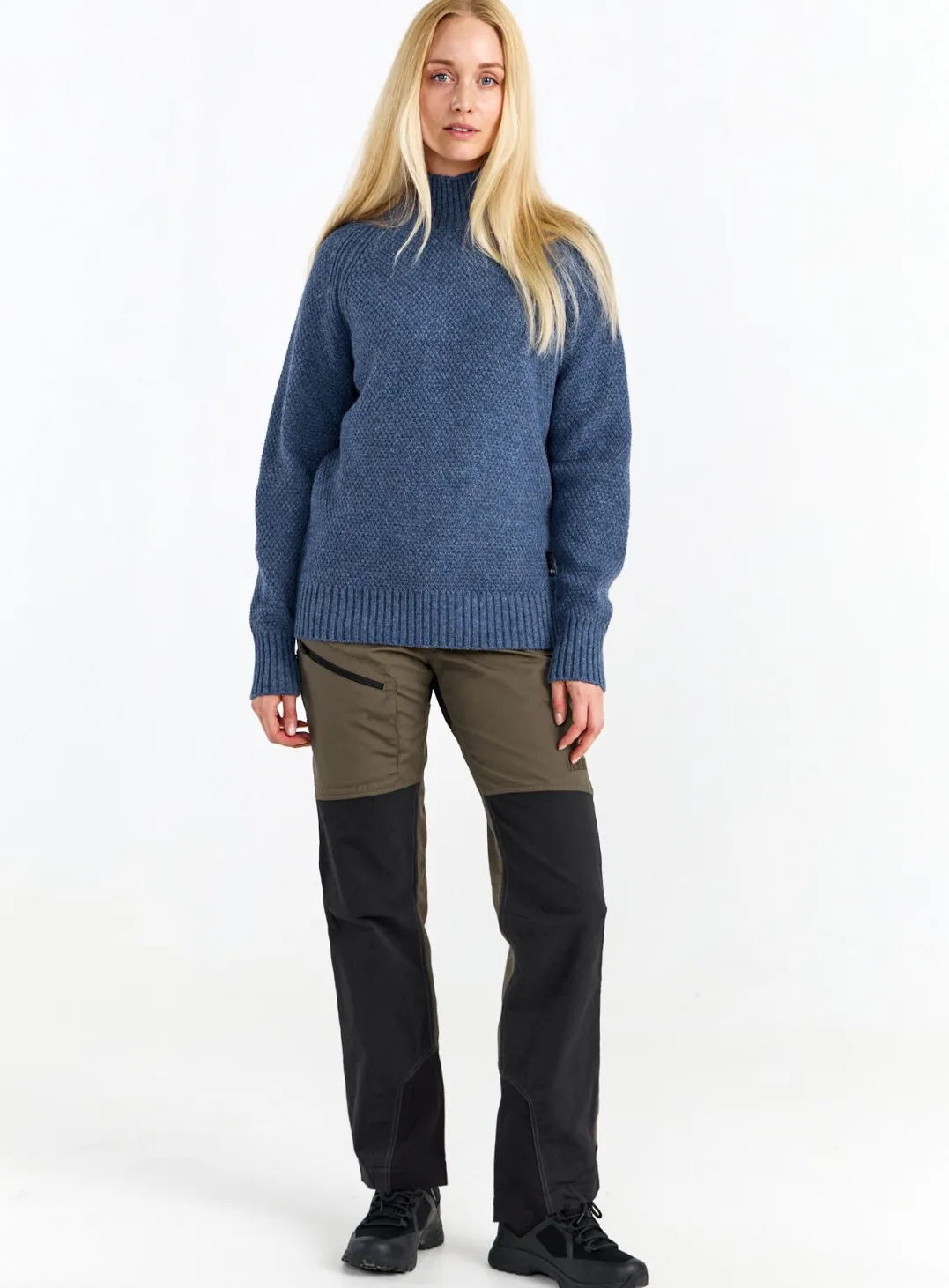 Urberg Moss Knit Sweater Wmn Blue Melange