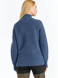 Urberg Moss Knit Sweater Wmn Blue Melange