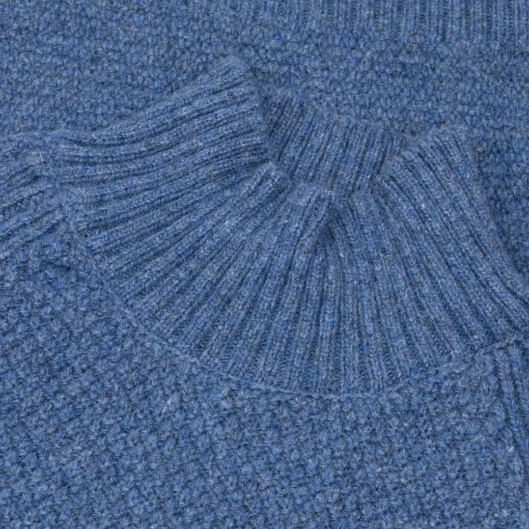 Urberg Moss Knit Sweater Wmn Blue Melange