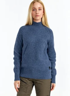 Urberg Moss Knit Sweater Wmn Blue Melange