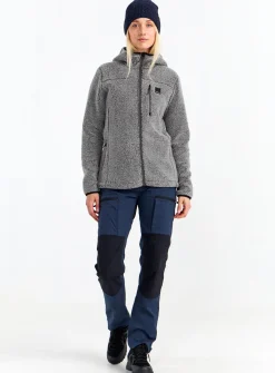 Urberg Pile Hoodie Wmn Grey Melange