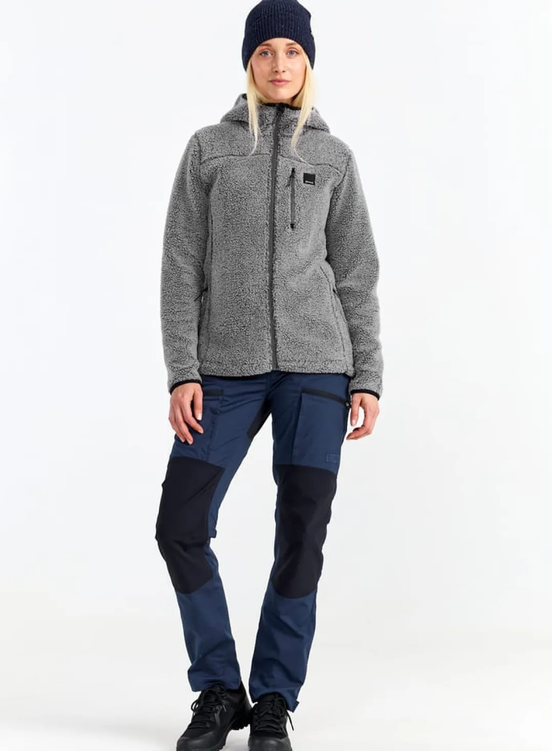 Urberg Pile Hoodie Wmn Grey Melange