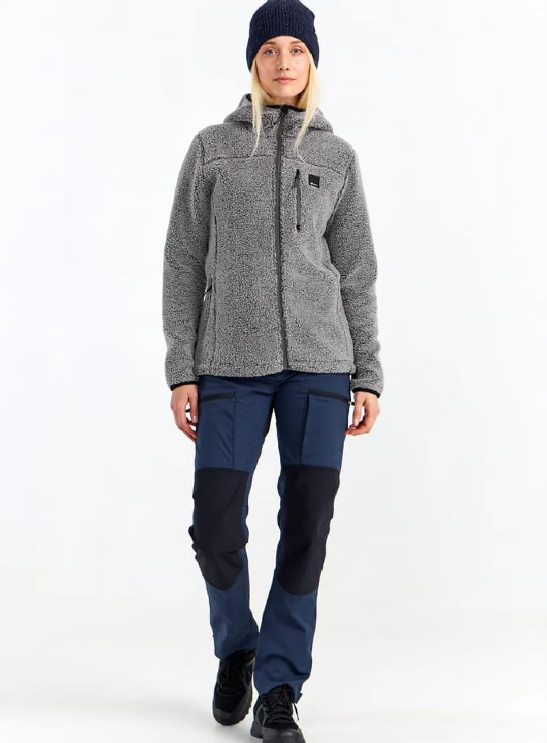 Urberg Pile Hoodie Wmn Grey Melange