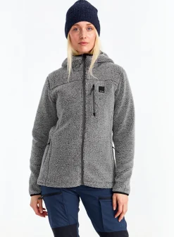Urberg Pile Hoodie Wmn Grey Melange