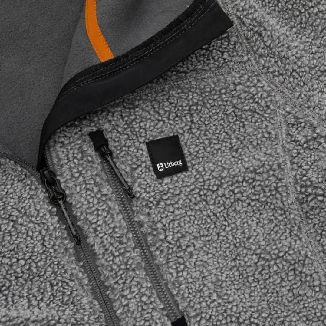 Urberg Pile Hoodie Wmn Grey Melange