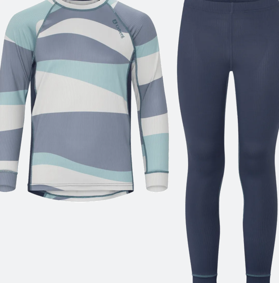 Urberg Printed Base Layer Set Jr Blue Aop