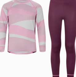 Urberg Printed Base Layer Set Jr Pink Aop