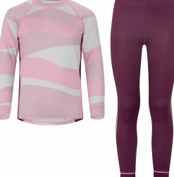 Urberg Printed Base Layer Set Jr Pink Aop