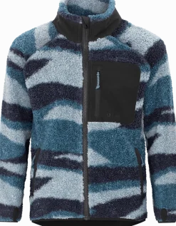 Urberg Printed Pile Fleece Jacket Jr Blue Aop