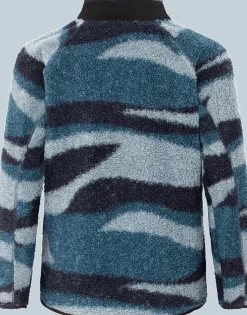 Urberg Printed Pile Fleece Jacket Jr Blue Aop