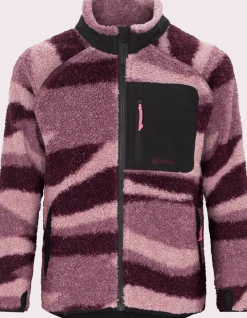 Urberg Printed Pile Fleece Jacket Jr Pink Aop