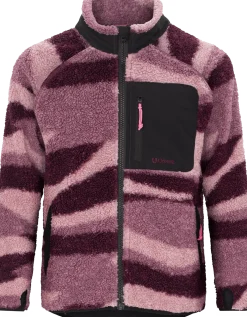 Urberg Printed Pile Fleece Jacket Jr Pink Aop