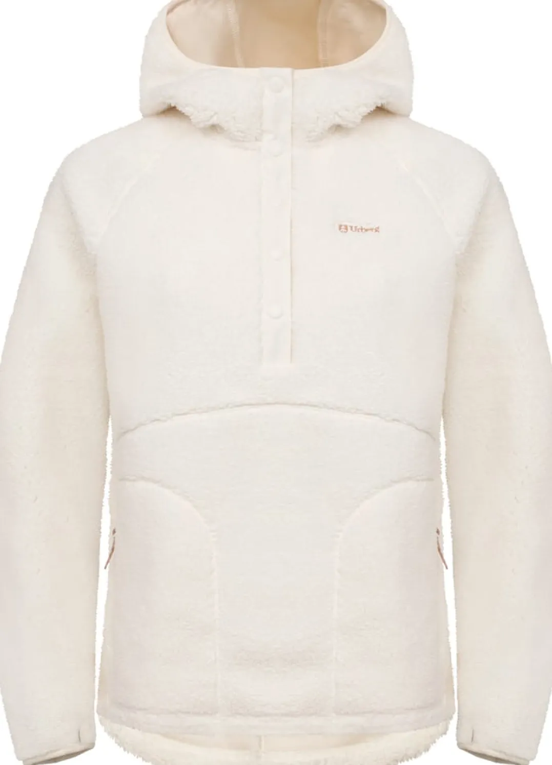 Urberg Soft Pile Fleece Hoodie Wmn Cloud Dancer