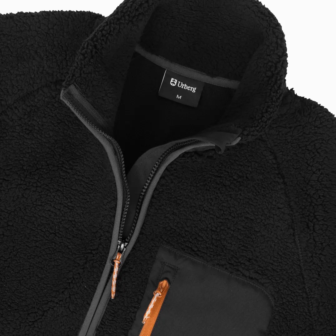 Urberg Soft Pile Fleece Sweater Men Black Beauty