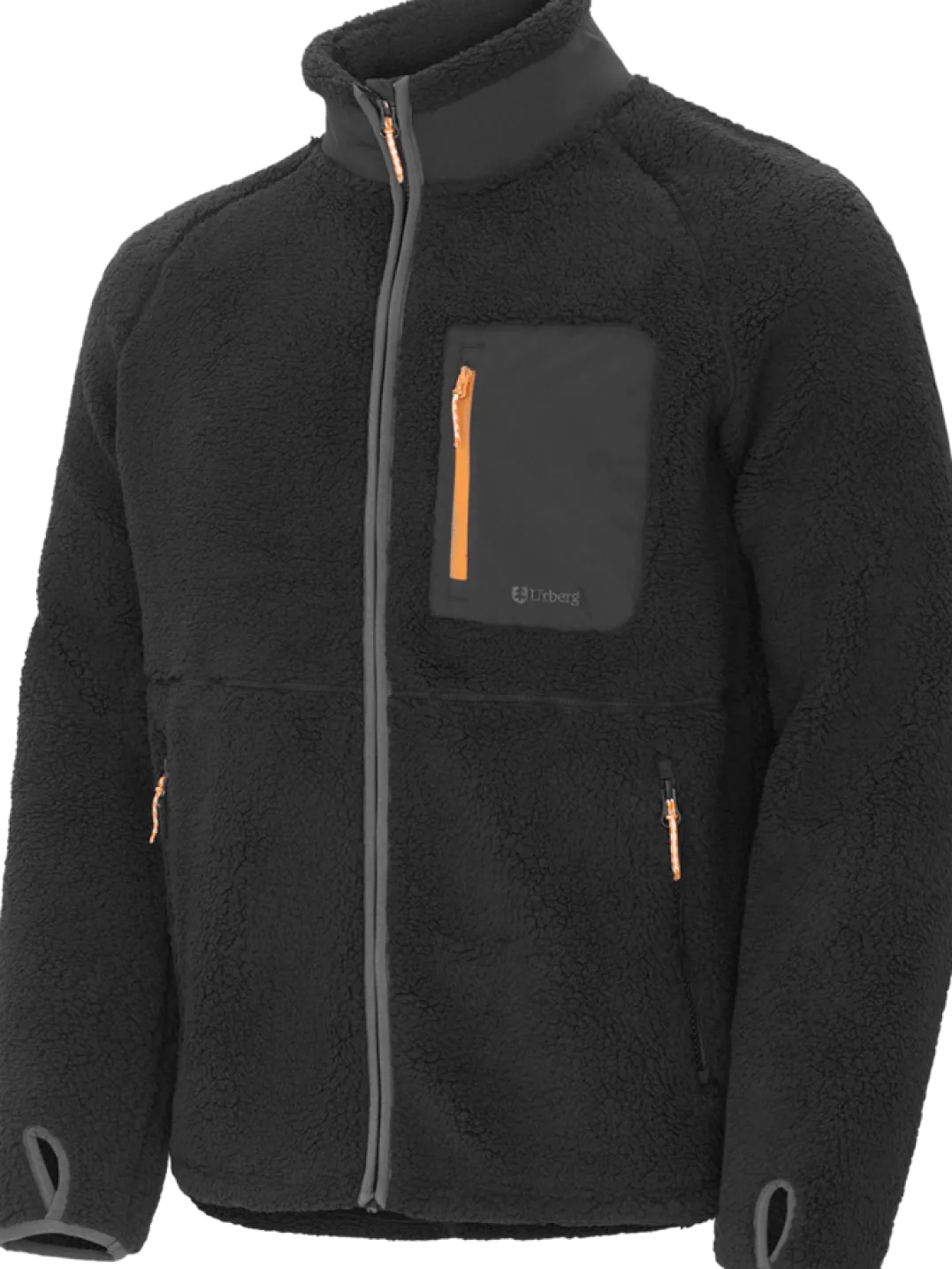 Urberg Soft Pile Fleece Sweater Men Black Beauty
