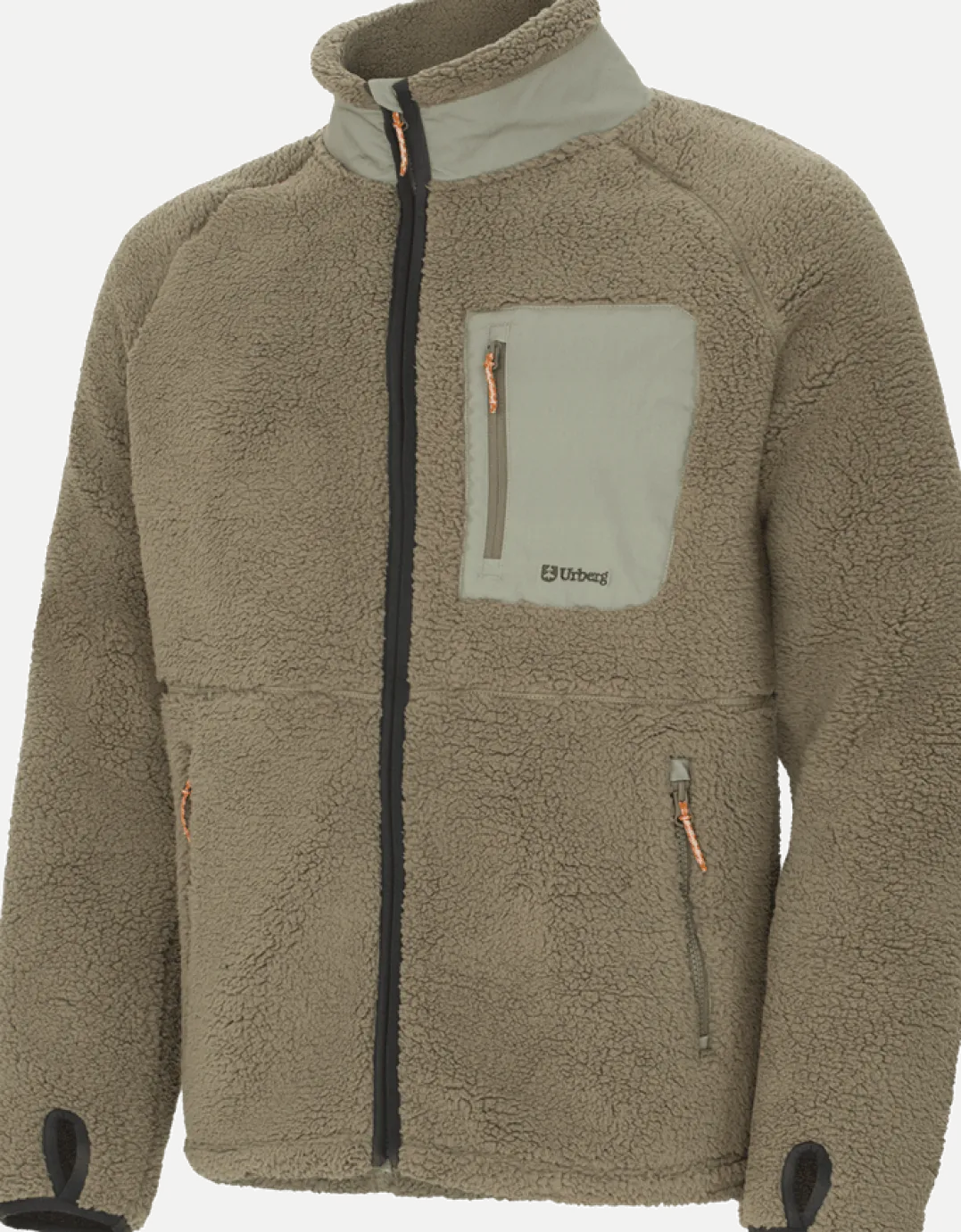 Urberg Soft Pile Fleece Sweater Men Dusty Olive