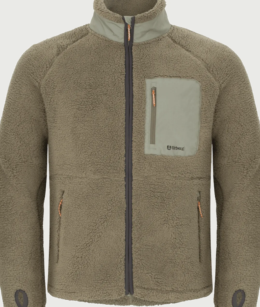 Urberg Soft Pile Fleece Sweater Men Dusty Olive